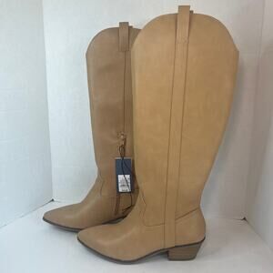 Universal Thread Sommer Boots Western Style Memory Foam Light Brown Size 9